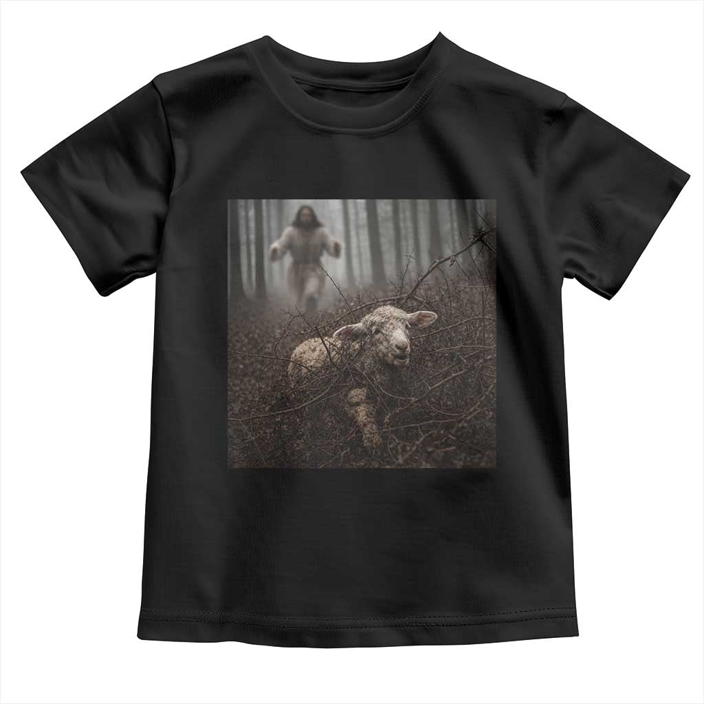 Christian Biblical Parable Of Lost Sheep Scene Toddler T Shirt Funny Photo