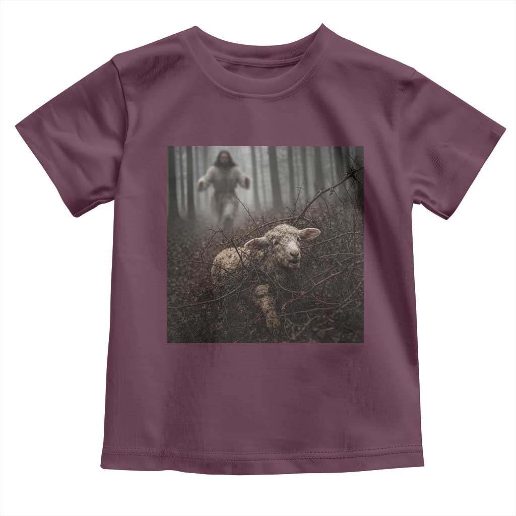 Christian Biblical Parable Of Lost Sheep Scene Toddler T Shirt Funny Photo