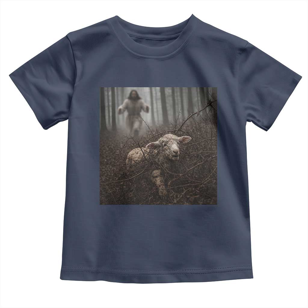 Christian Biblical Parable Of Lost Sheep Scene Toddler T Shirt Funny Photo