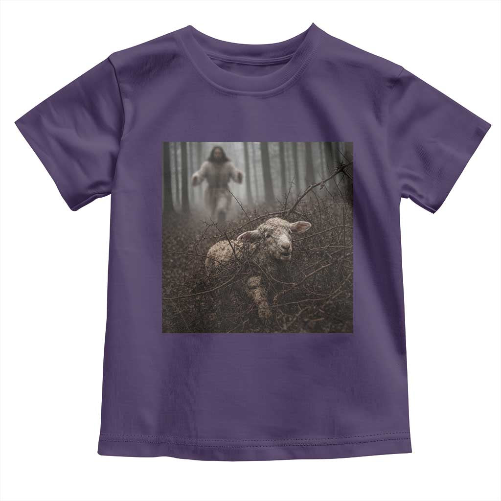 Christian Biblical Parable Of Lost Sheep Scene Toddler T Shirt Funny Photo