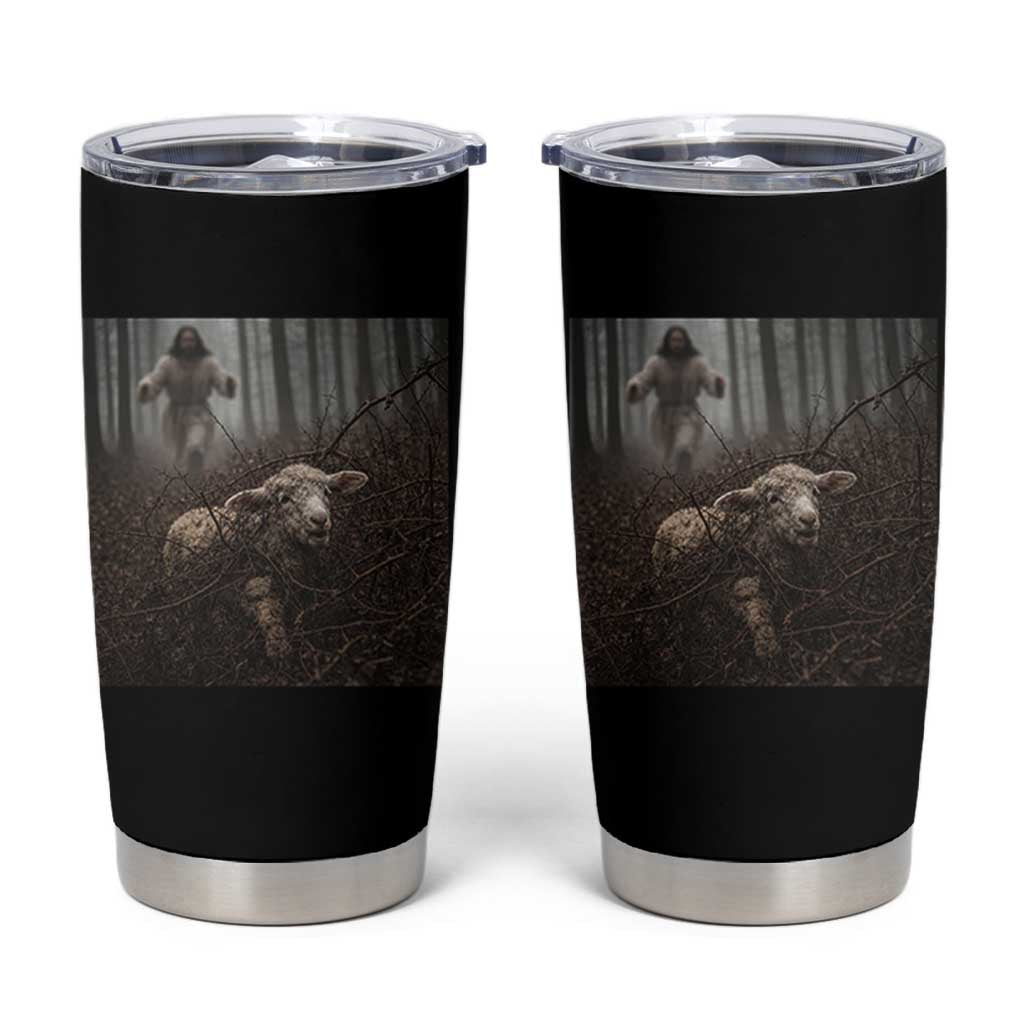 Christian Biblical Parable Of Lost Sheep Scene Tumbler Cup Funny Photo