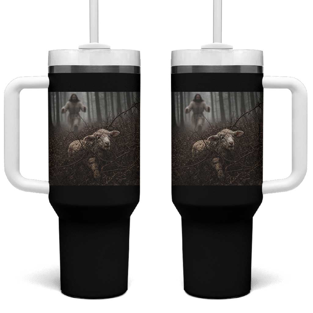 Christian Biblical Parable Of Lost Sheep Scene Tumbler With Handle Funny Photo