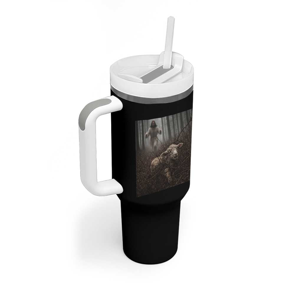 Christian Biblical Parable Of Lost Sheep Scene Tumbler With Handle Funny Photo
