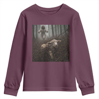 Christian Biblical Parable Of Lost Sheep Scene Youth Sweatshirt Funny Photo