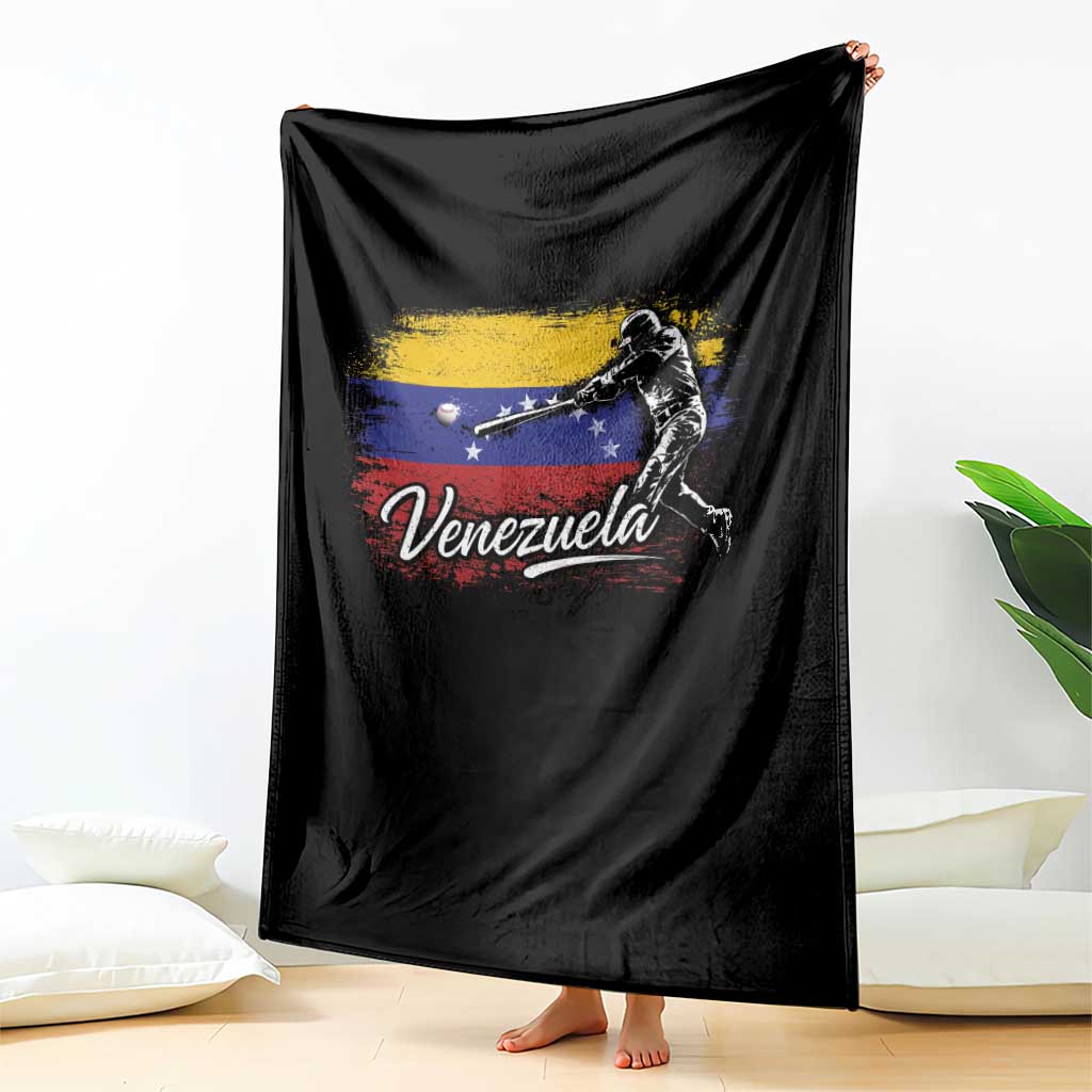 Venezuela Baseball Batter Venezuelan Sport Fan Throw Blanket