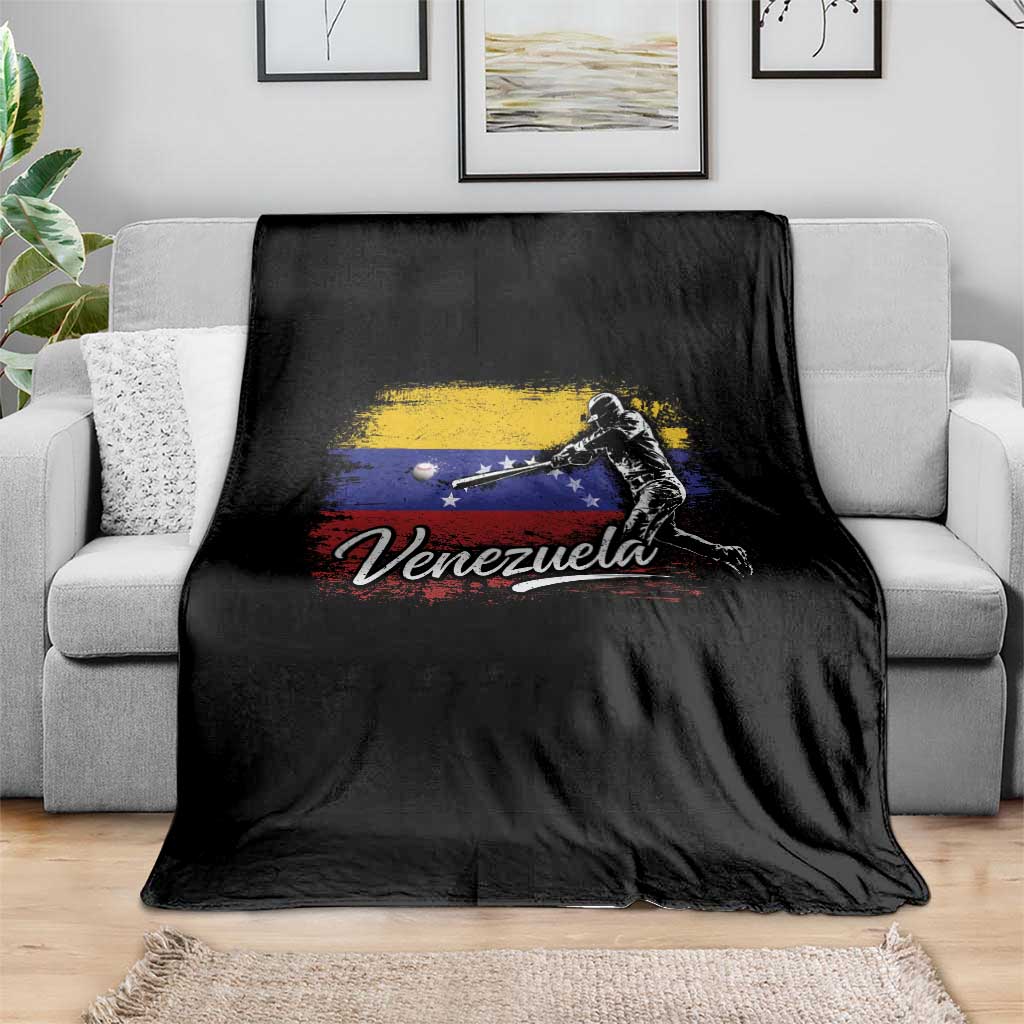 Venezuela Baseball Batter Venezuelan Sport Fan Throw Blanket