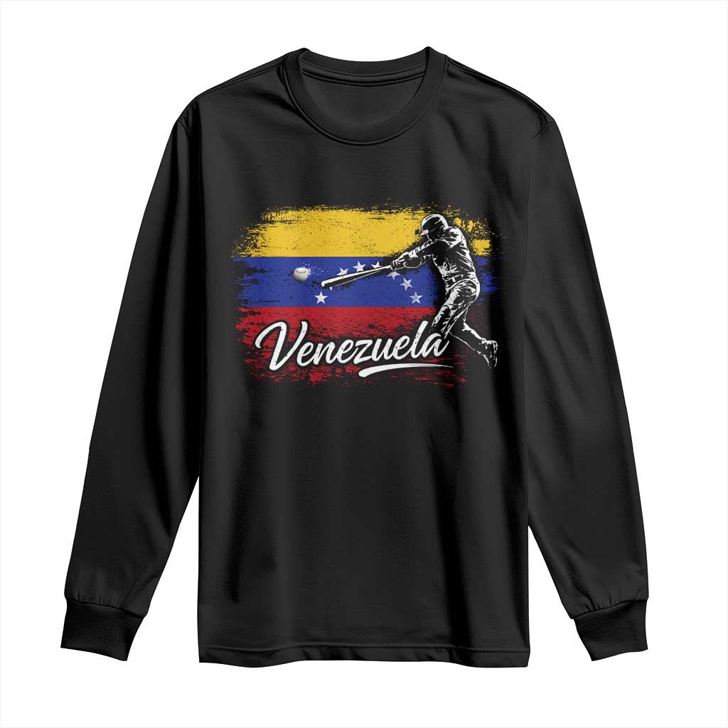 Venezuela Baseball Batter Venezuelan Sport Fan Long Sleeve Shirt