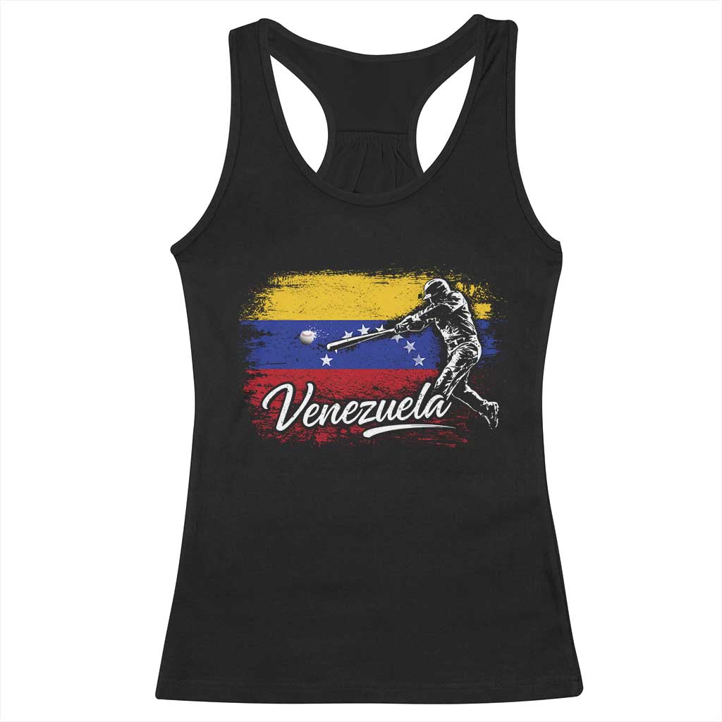 Venezuela Baseball Batter Venezuelan Sport Fan Racerback Tank Top