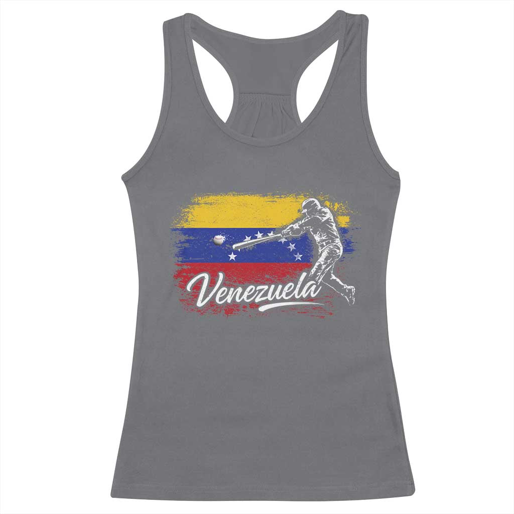 Venezuela Baseball Batter Venezuelan Sport Fan Racerback Tank Top