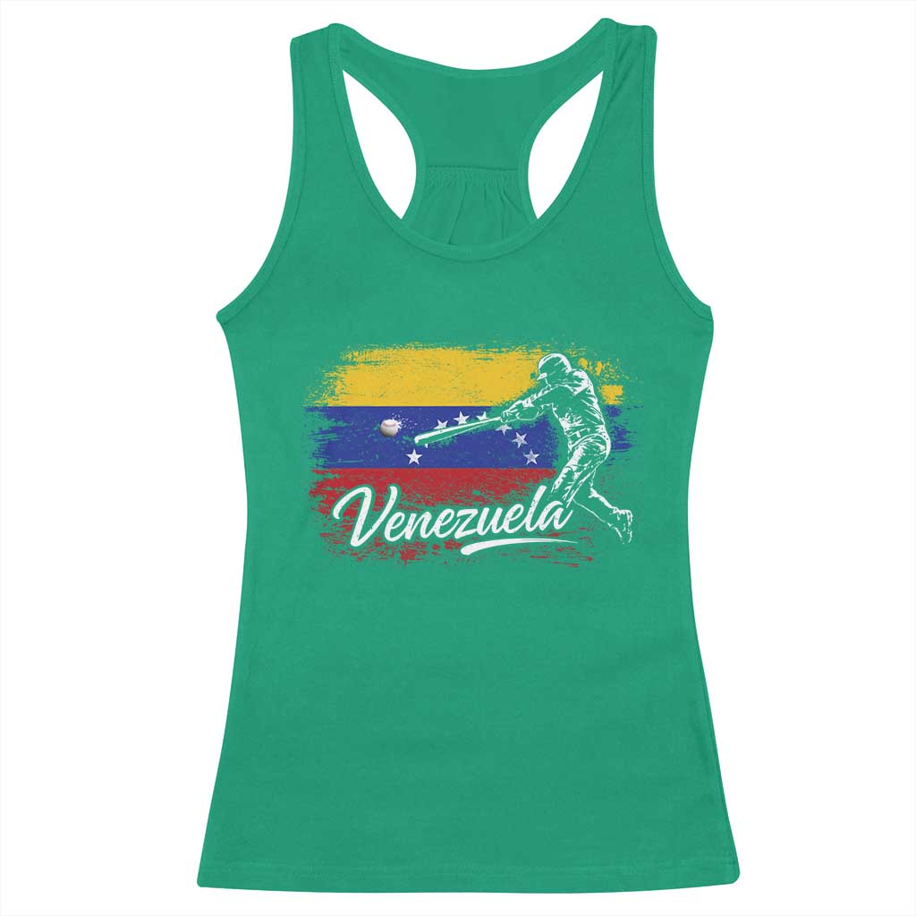 Venezuela Baseball Batter Venezuelan Sport Fan Racerback Tank Top