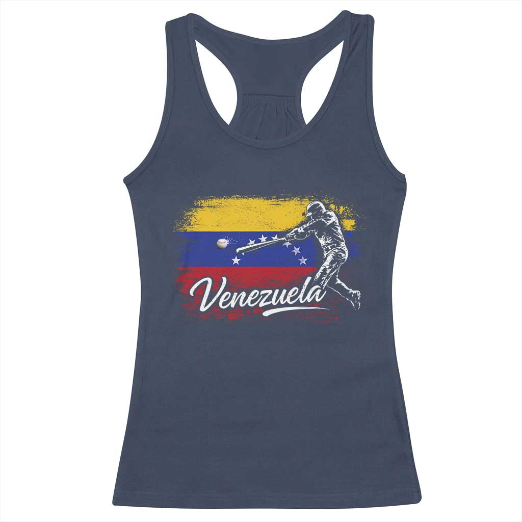 Venezuela Baseball Batter Venezuelan Sport Fan Racerback Tank Top