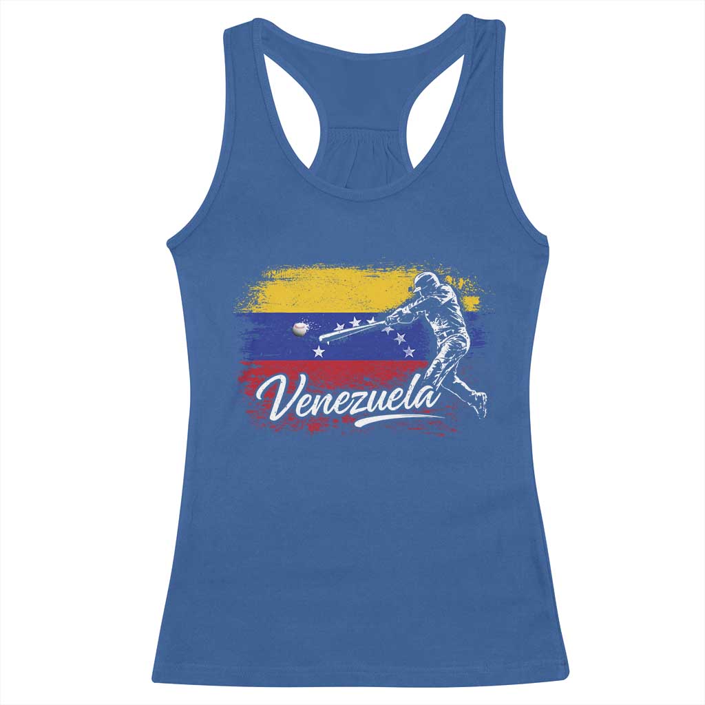 Venezuela Baseball Batter Venezuelan Sport Fan Racerback Tank Top