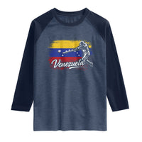 Venezuela Baseball Batter Venezuelan Sport Fan Raglan Shirt