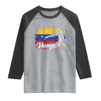 Venezuela Baseball Batter Venezuelan Sport Fan Raglan Shirt