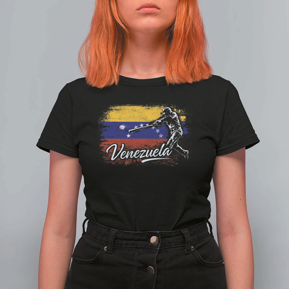 Venezuela Baseball Batter Venezuelan Sport Fan T Shirt For Women