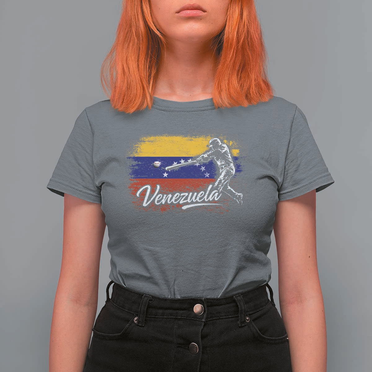 Venezuela Baseball Batter Venezuelan Sport Fan T Shirt For Women