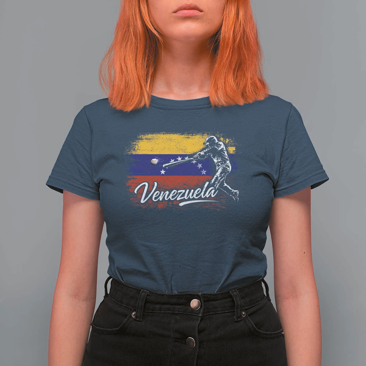 Venezuela Baseball Batter Venezuelan Sport Fan T Shirt For Women