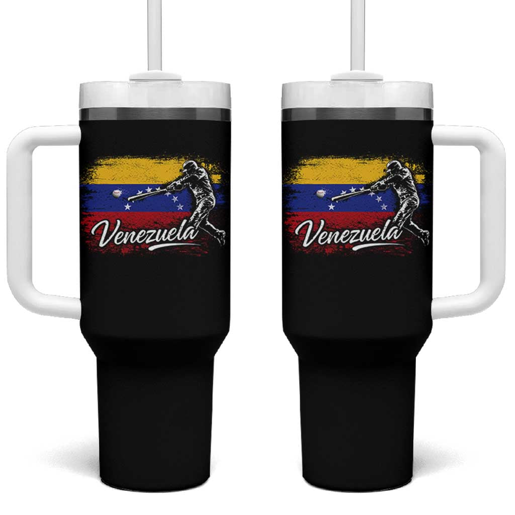 Venezuela Baseball Batter Venezuelan Sport Fan Tumbler With Handle