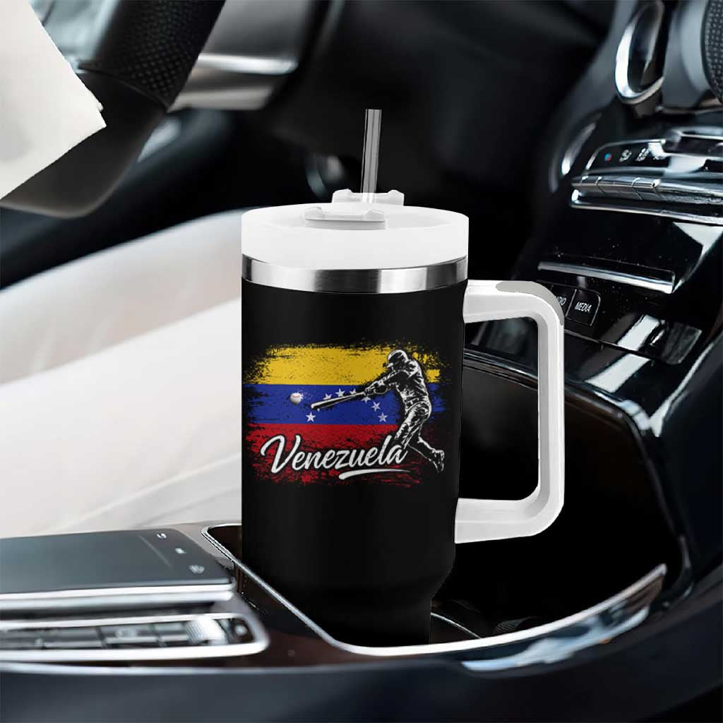 Venezuela Baseball Batter Venezuelan Sport Fan Tumbler With Handle