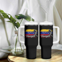 Venezuela Baseball Batter Venezuelan Sport Fan Tumbler With Handle