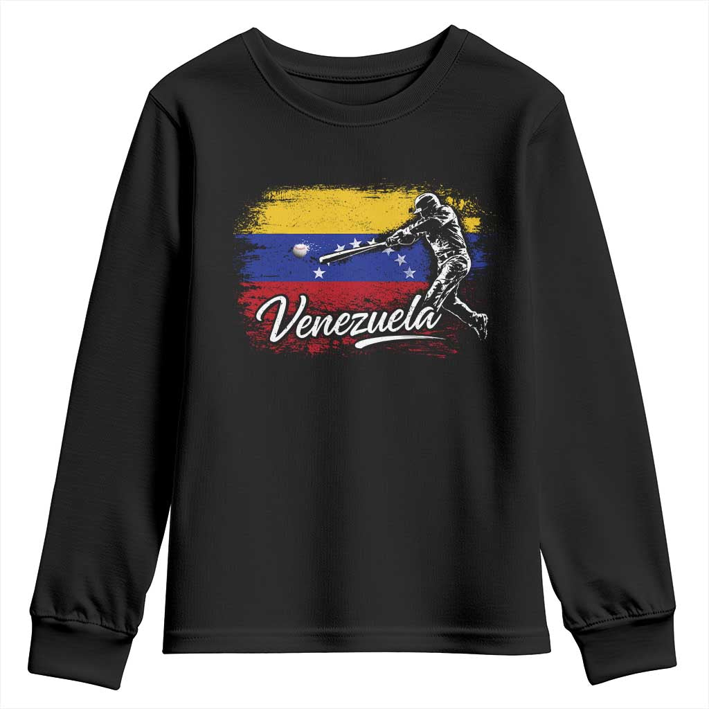 Venezuela Baseball Batter Venezuelan Sport Fan Youth Sweatshirt