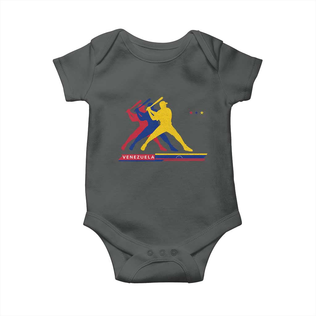 Baseball Venezuela Sport Fan Venezuelan Flag Batter Player Baby Onesie
