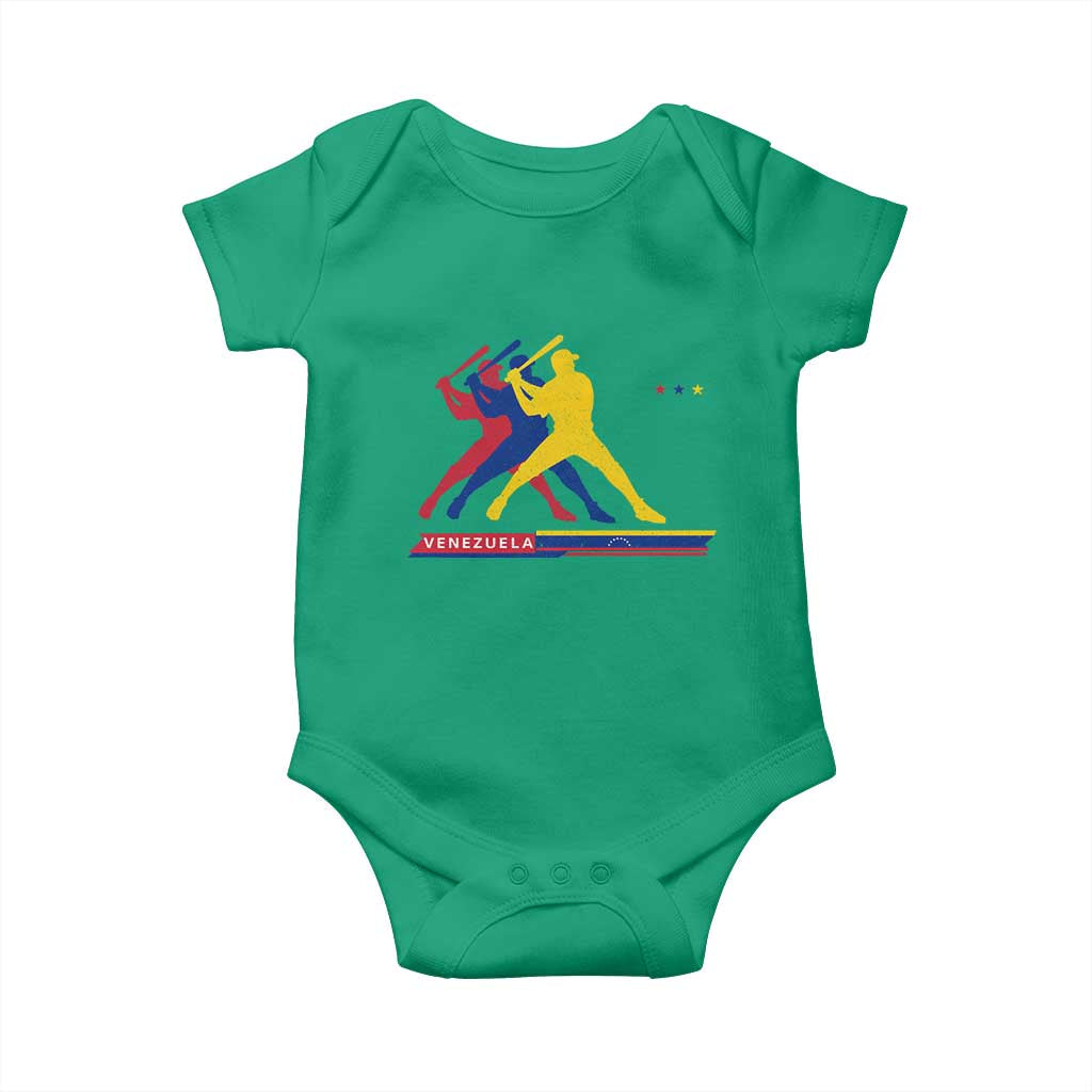 Baseball Venezuela Sport Fan Venezuelan Flag Batter Player Baby Onesie