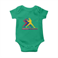 Baseball Venezuela Sport Fan Venezuelan Flag Batter Player Baby Onesie