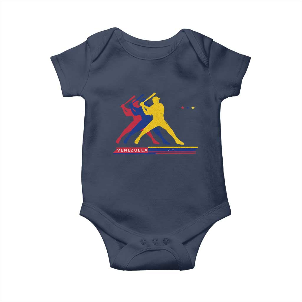 Baseball Venezuela Sport Fan Venezuelan Flag Batter Player Baby Onesie