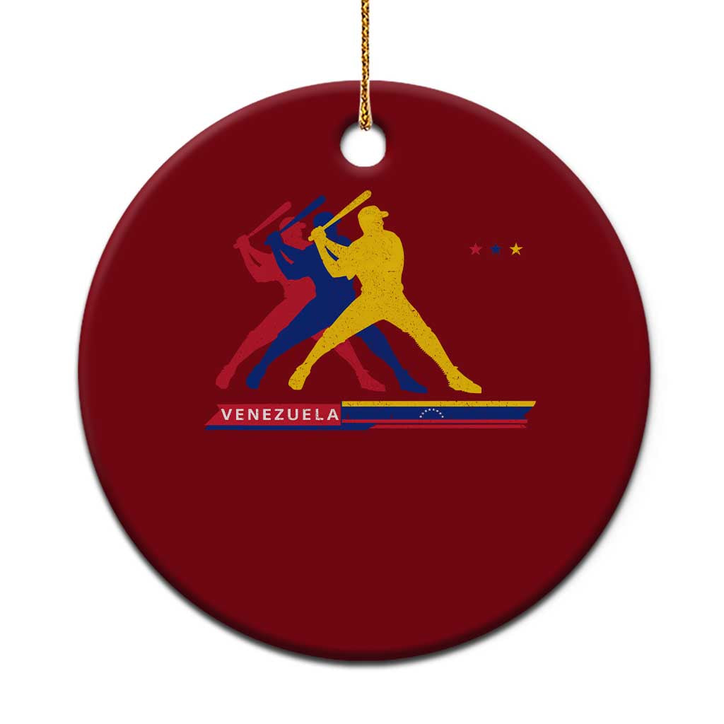 Baseball Venezuela Sport Fan Venezuelan Flag Batter Player Ceramic Ornament