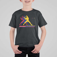 Baseball Venezuela Sport Fan Venezuelan Flag Batter Player T Shirt For Kid