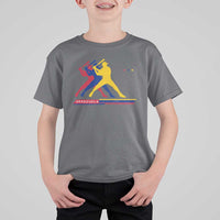 Baseball Venezuela Sport Fan Venezuelan Flag Batter Player T Shirt For Kid