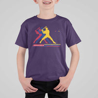 Baseball Venezuela Sport Fan Venezuelan Flag Batter Player T Shirt For Kid