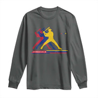 Baseball Venezuela Sport Fan Venezuelan Flag Batter Player Long Sleeve Shirt