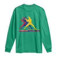 Baseball Venezuela Sport Fan Venezuelan Flag Batter Player Long Sleeve Shirt