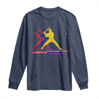 Baseball Venezuela Sport Fan Venezuelan Flag Batter Player Long Sleeve Shirt