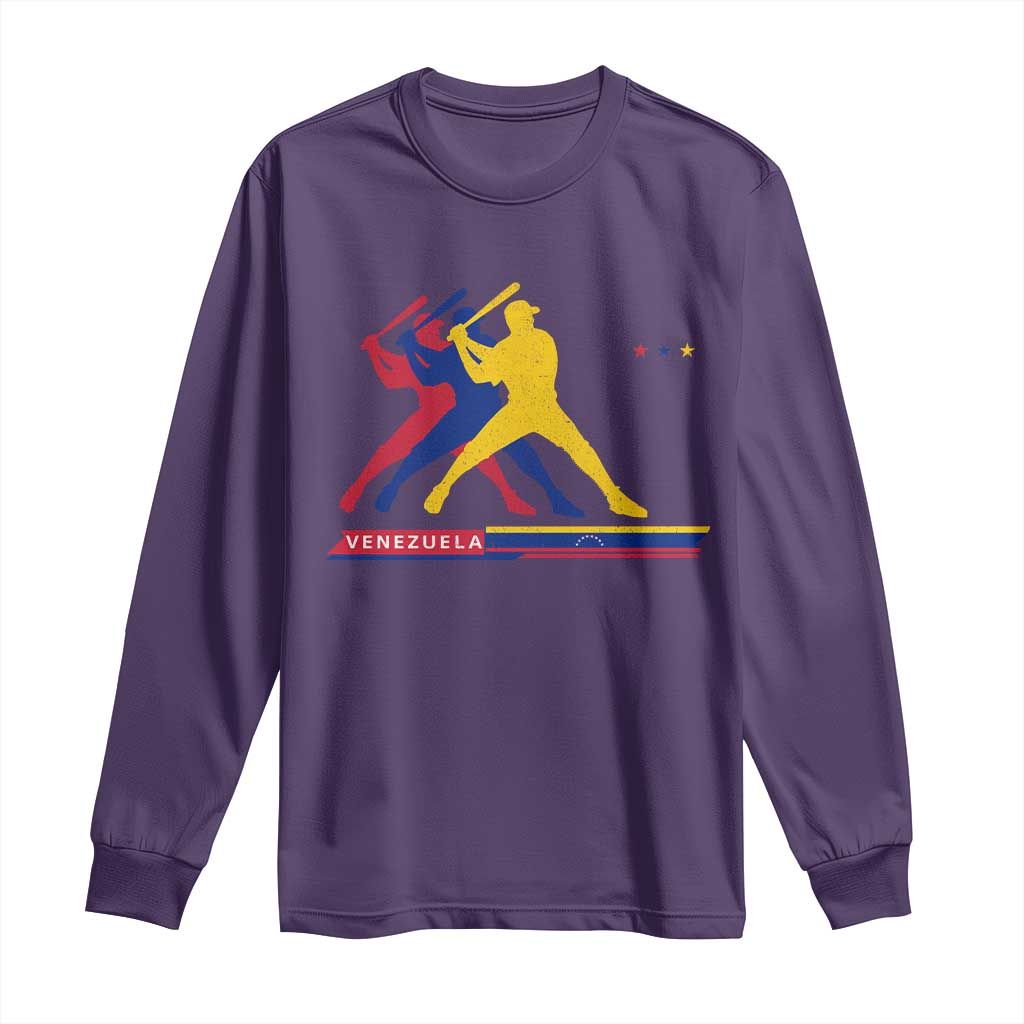 Baseball Venezuela Sport Fan Venezuelan Flag Batter Player Long Sleeve Shirt
