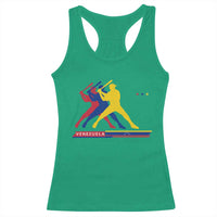 Baseball Venezuela Sport Fan Venezuelan Flag Batter Player Racerback Tank Top