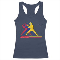 Baseball Venezuela Sport Fan Venezuelan Flag Batter Player Racerback Tank Top