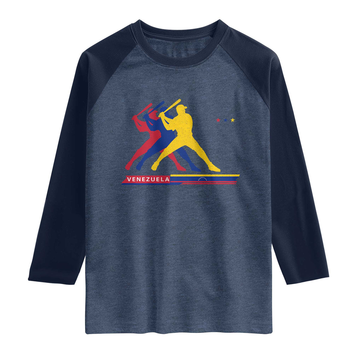 Baseball Venezuela Sport Fan Venezuelan Flag Batter Player Raglan Shirt