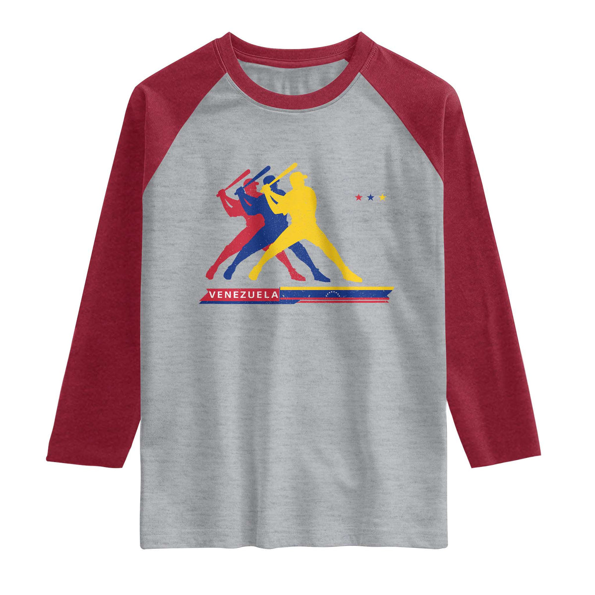 Baseball Venezuela Sport Fan Venezuelan Flag Batter Player Raglan Shirt
