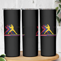 Baseball Venezuela Sport Fan Venezuelan Flag Batter Player Skinny Tumbler