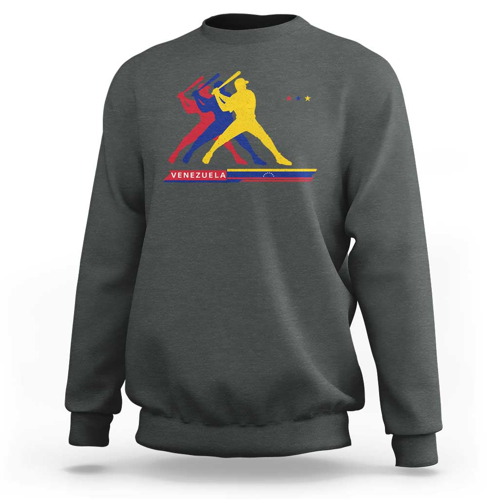 Baseball Venezuela Sport Fan Venezuelan Flag Batter Player Sweatshirt