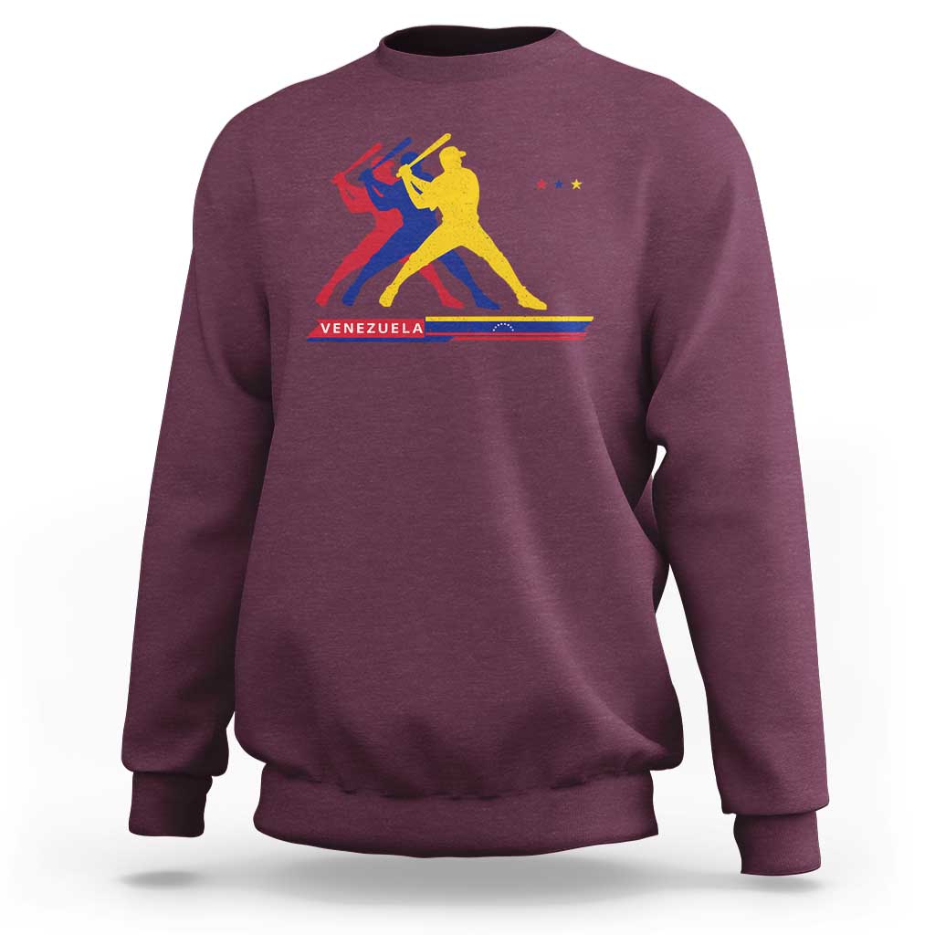 Baseball Venezuela Sport Fan Venezuelan Flag Batter Player Sweatshirt