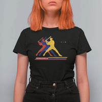 Baseball Venezuela Sport Fan Venezuelan Flag Batter Player T Shirt For Women