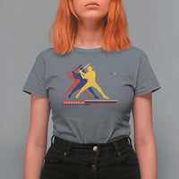 Baseball Venezuela Sport Fan Venezuelan Flag Batter Player T Shirt For Women