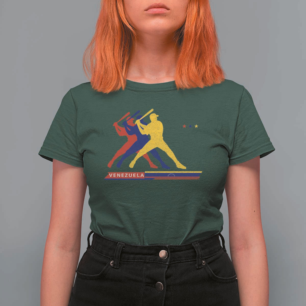 Baseball Venezuela Sport Fan Venezuelan Flag Batter Player T Shirt For Women