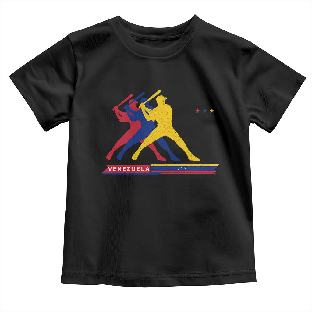 Baseball Venezuela Sport Fan Venezuelan Flag Batter Player Toddler T Shirt