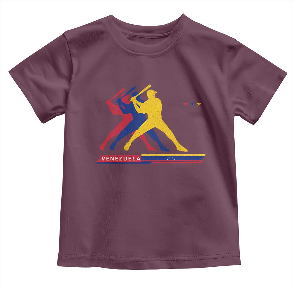 Baseball Venezuela Sport Fan Venezuelan Flag Batter Player Toddler T Shirt