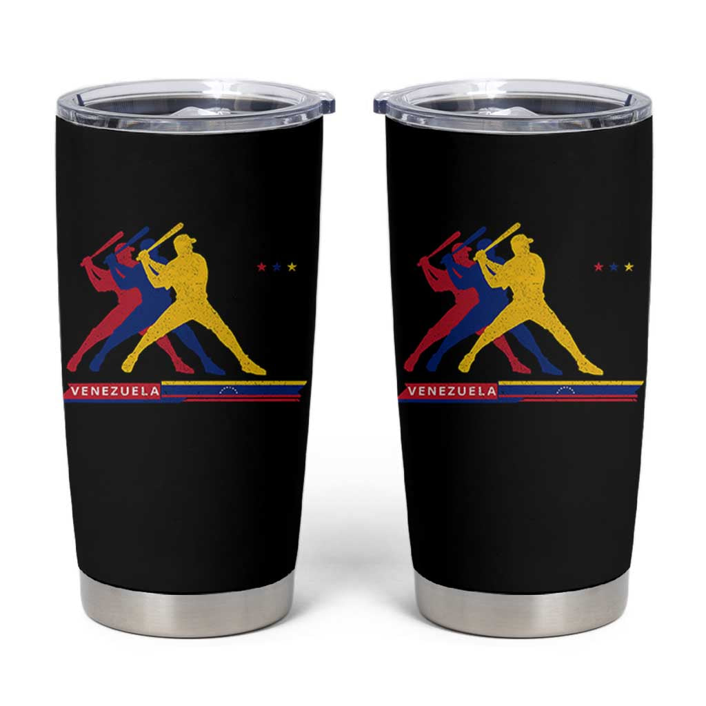 Baseball Venezuela Sport Fan Venezuelan Flag Batter Player Tumbler Cup